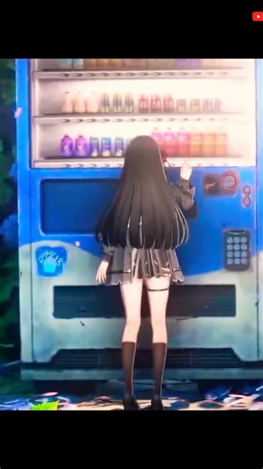 chisa sitting near vending machine | wuthering wave