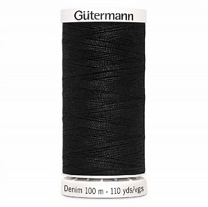 Gutermann Denim Thread, Black - Fast Delivery | William Gee UK