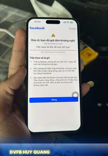 Cách mở khoá tài khoản Facebook bị đình chỉ 180 ngày