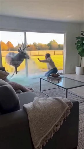 A massive buck crashes through a sliding glass door… and chaos erupts inside. You won’t believe what happens next! 🦌💥🏠 📌Read more... | David Benoit