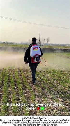 Backpack Sprayer in Action – Traditional Crop Protection 🌾🎒