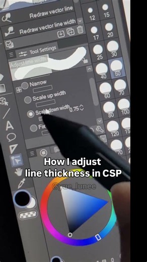 How to adjust line thickness after drawing 👀