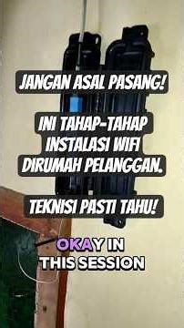 Pasang WiFi Rumah! Ini Tahap-Tahap Instalasi WiFi di Rumah Pelanggan #shorts #techshorts #fyp