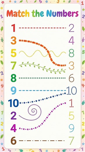 Match the Number Activity for Kids | Learn Counting 1 to 10 | Numbers Matching #cartoon #drawing