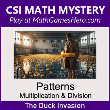 Number Patterns: Multiplication & Division | Digital CSI Math Mystery Game