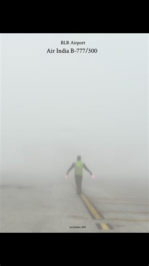 Mr.Hacker on Instagram: "Fog *r. Air India VT-ALN B-777/300 [ winter, fog, aviation,airport, air India, approaching, marshling] #fog #aviation #airport #explorer #banglore @airindia @airindiax @blrairport @boeing @aviationnews___"