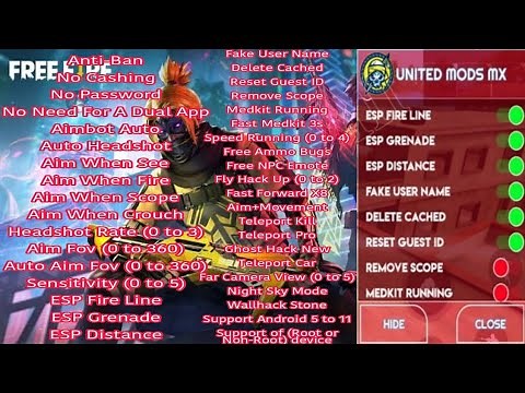 FREE FIRE MAX NEW MOD||UNITED MODS MAX V2.66.X||ANTI-BAN||ALL HACKS||AIMBOT|AUTO HEDSHOT