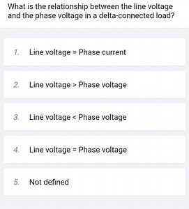 What is the relationship between the line voltage and the phase... | Filo