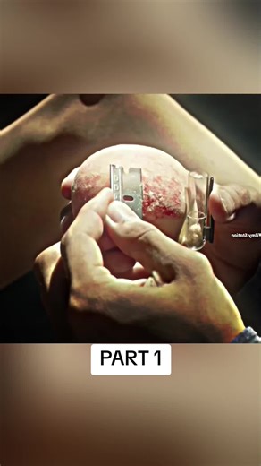 This man dont want to eat peach in reality.