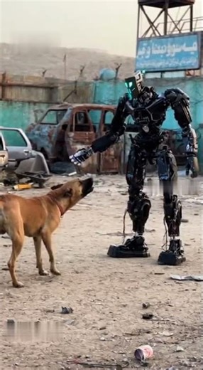 Dog Barking on Robot in USA 🤖🐶 | Funny AI Street Moment | Realistic Clip