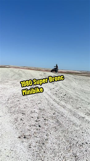 Tearing it up in the badlands on a 1980 something Super Bronc Minibike #minibike #rare #offroad #outforarip #fyp