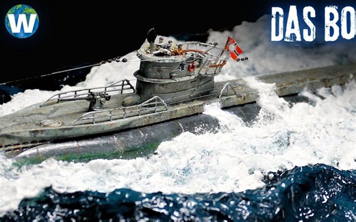 利华Revell 1/144 U-Boat 海洋场景模型制作-DAS BOOT (VII C)