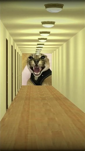 BIG FLOPPA NEXTBOT ATTACKS IN THE HOTEL! 🐱 Angry Cat Corridor Chase