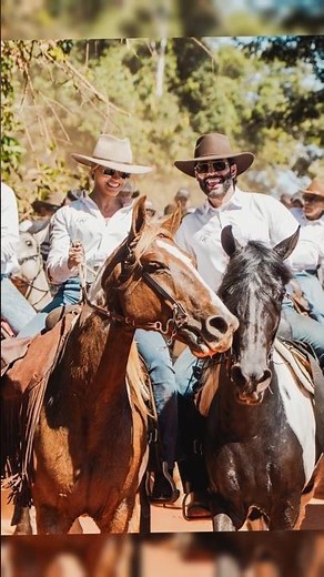 Gusttavo Lima and Andressa Suita steal the show at a horseback riding event.