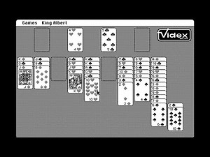 Apple Macintosh Longplay - FunPak - Klondike Solitaire (1984) Videx