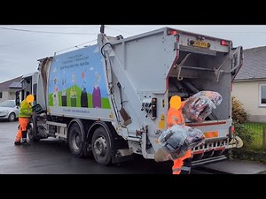 NTM 2 Compartment Bin Lorry Collecting Recycling / Food In Ceredigion!