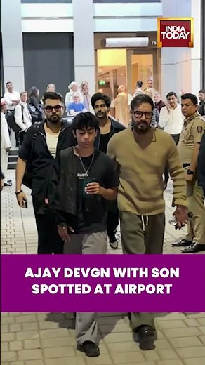 Ajay Devgn Spotted at Airport with Son Yug Devgn: Celebrity Sightings & Family Travel Moments