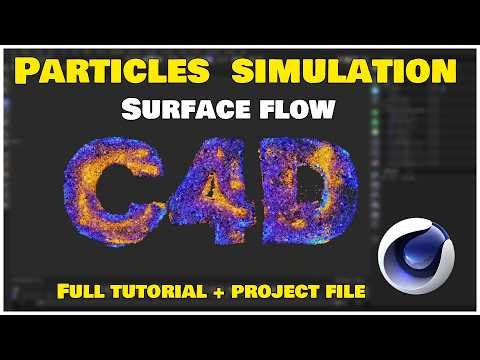 Particle Simulation Surface Flow In Cinema 4D. Full Tutorial!