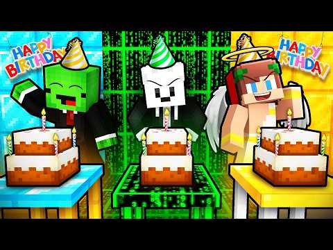 Mikey & JJ & Carrie: STRANGE BIRTHDAY Minecraft Battle - Maizen