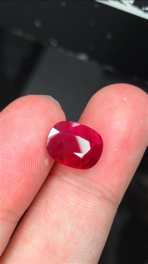Vivid Red Ruby Gemstone 5.08 CT Cushion Cut Mozambiqu Ruby - Etsy