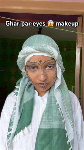 Ghar wala makeup 😱 #shorts #shortsvideo #youtube #youtubeshorts #makeup #challenge #shortsfeed