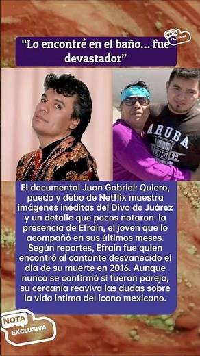 😱 Supuesto novio de Juan Gabriel aparece en documental