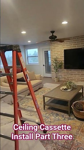 Ceiling Cassette Install Part 3. #hvac #hvactraining