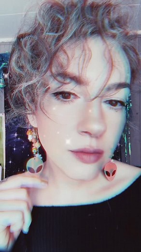 Orange Alien Ear Cuffs #earcuffs #vibes #earrings #jewelry #farout | Space Babe Beaded Goods