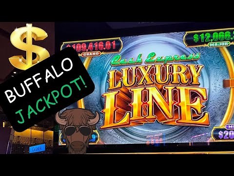 Buffalo Jackpot on Cash Express Luxury Line Slot Machine!