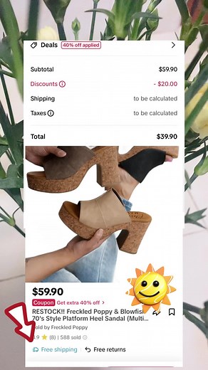 🙈 FP x Blowfish 70’s style playform heel sandals 👏 they are so lightweight you will forget you’re even wearing them!! spring/summer ready 💕#fyp#fypシ #foryou #shoe #highheel #gift #girlfriend #shopping #capcut