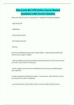 Heartcode BLS CPR Online Course Review Questions with Correct Answers398