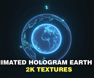 ArtStation - Animated Hologram Planet Earth #7 Sci-Fi 3D Model | Game Assets