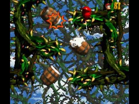 Donkey Kong Country 2 (SNES) - Krem Quay - Bramble Blast
