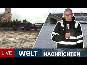 HOCHWASSER-ALARM: Katastrophengebiete evakuiert - Jetzt steigen Pegel auch in Deutschland |WELT LIVE
