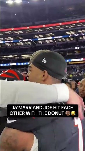 Ja'Marr Chase donuts Joe Burrow after MNF win 🍩