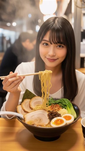 BigなMiso Ramen！🍜 このSteamが見えますか？👀 Tasteはもう…Very Amazing！ #ラーメン女子 #飯テロ #foodie #japanesefood #yummyfood