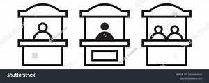 Sales Booth Icon Set Promo Information Stock Vector (Royalty Free) 2500468039 | Shutterstock