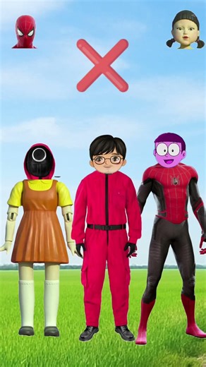 Squid Game ,Red light Green Light , head matching ,🔥 #ytshorts #2