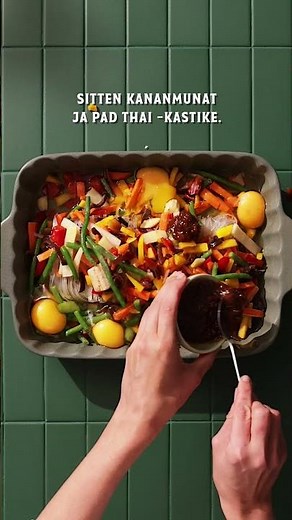 Pad thai uunissa Snellmanin kanalastuilla│Snellmanin reseptit #shorts