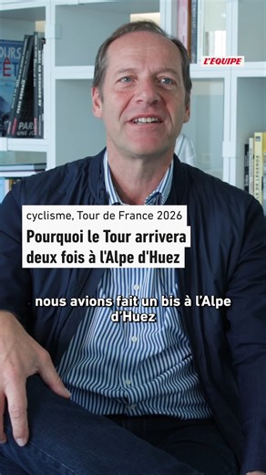 457K views · 3.2K reactions | Le parcours du Tour de France 2026 vient d'être dévoilé, avec une grande particularité : une double arrivée à l'Alpe d'Huez, sur les 19e et 20e étapes ! Christian Prudhomme, le directeur du Tour de France, nous explique ce choix fort. Retrouvez l'interview complète de Christian Prudhomme sur le Tour de France 2026 sur le site et l'application L'Équipe. | L'EQUIPE | Facebook