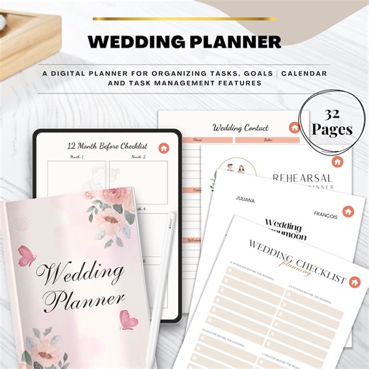 Wedding Planner Printable, Wedding Planning Binder, Bridal Planner Organizer, Wedding Checklist Budget Planner, Wedding PDF Download - Etsy Canada