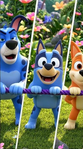 Bluey, Bingo, Bandit, Chilli Play Epic Tug of War ( Teamwork Story ) | Bluey Official Cartoons