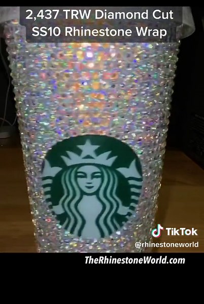 DIY Rhinestone Starbucks Wrap Cold Cup Tutorial