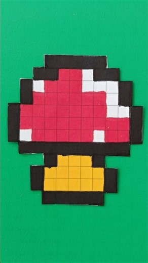 🍄 Mushroom Pixel Art Ideas | Easy Grid Drawing