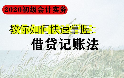 教你如何快速掌握：借贷记账法