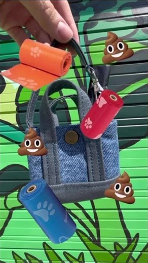The Bish Bash Upcycled Denim Poop Bag Holder