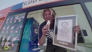 Electric ice cream van scoops first world record