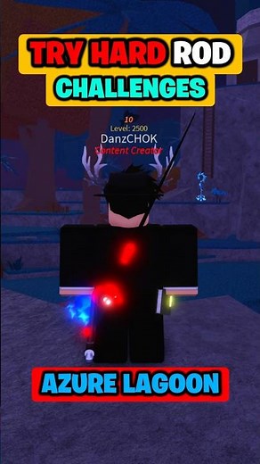 Tryhard Rod Fisch Challenge | Azure Lagoon Edition😱 #fisch #robloxfisch