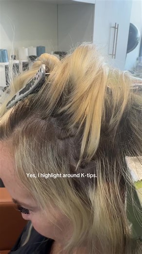 This is not beginner extension work. Strategic placement makes highlighting around K-tips possible — and safe. Your extensions should never hold your color goals back. Book a consultation to create a custom plan.