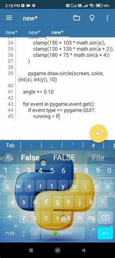 ball Animation # ball #animation #python #coding #design #programming #short #developer #creative